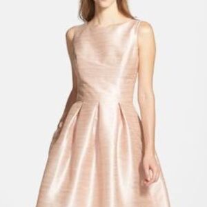 Alfred Sung Pearl Pink Cocktail Bridesmaid Fit & Flare Sleeveless Dress Size 14